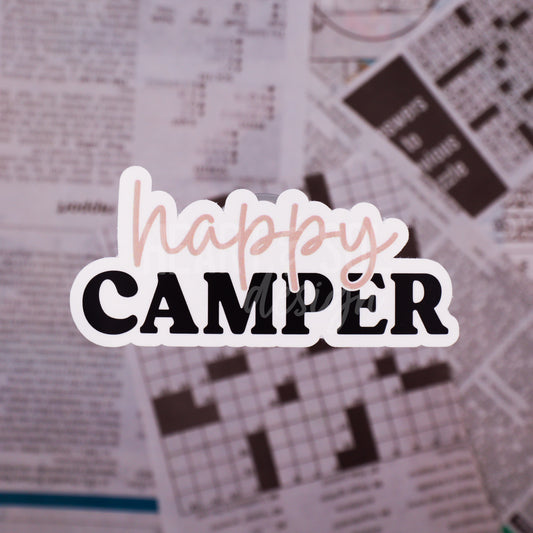 *HAPPY CAMPER sticker