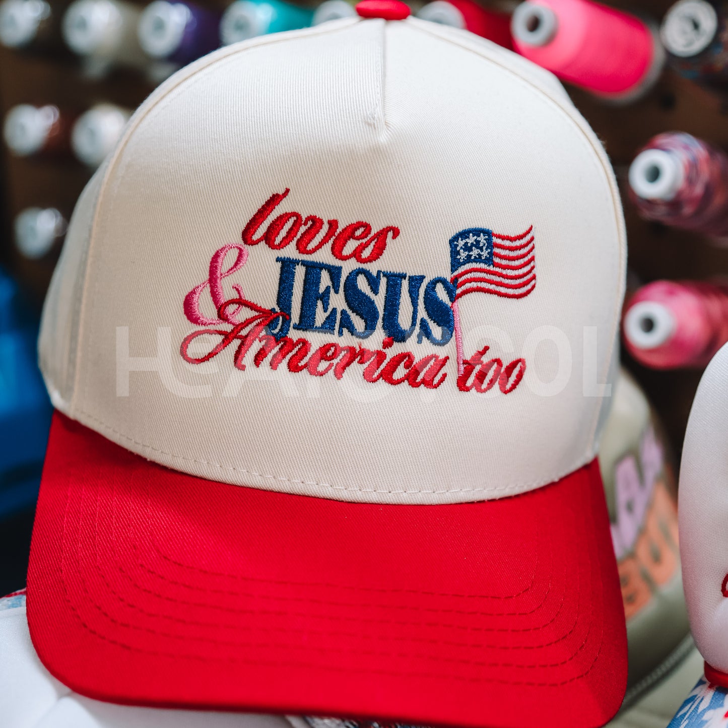 LOVES JESUS & AMERICA TOO hat