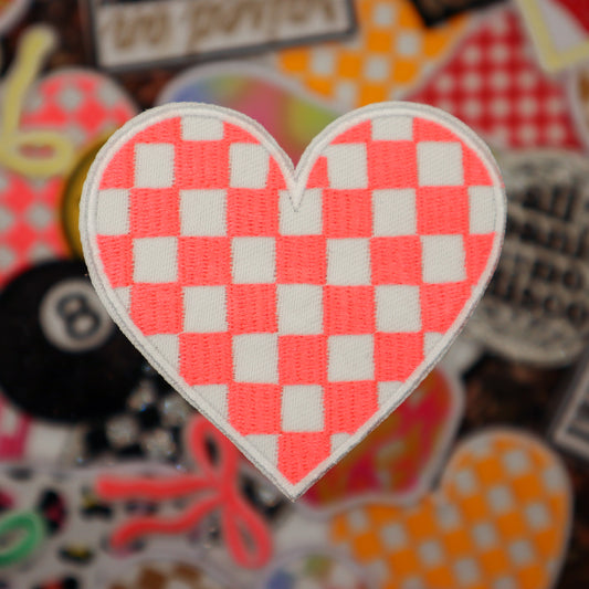 CHECKERBOARD HEART patch