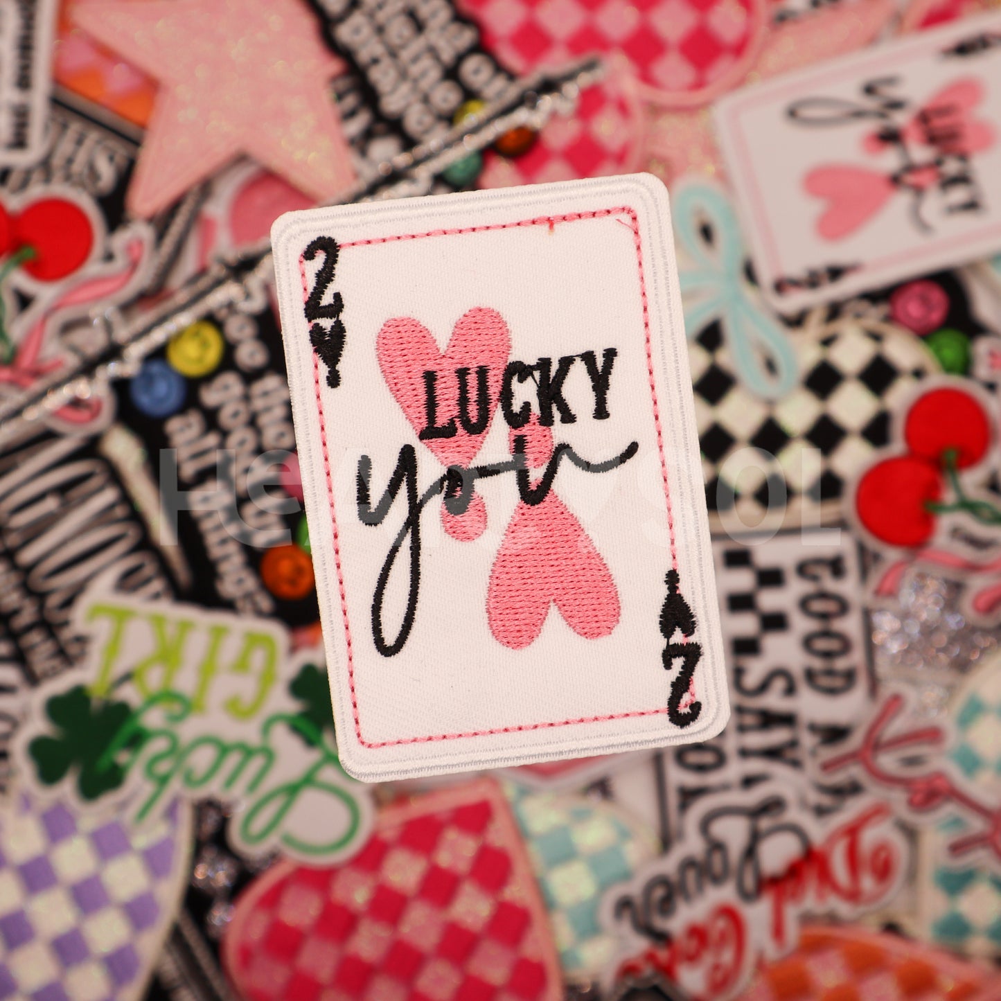 LUCKY YOU PLAYING CARD patch