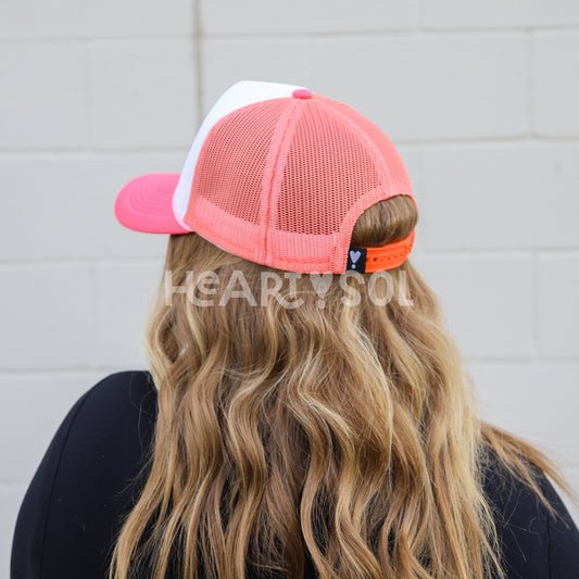 GRAPEFRUIT TRUCKER HAT | HEART ❣︎ SOL ORIGINAL